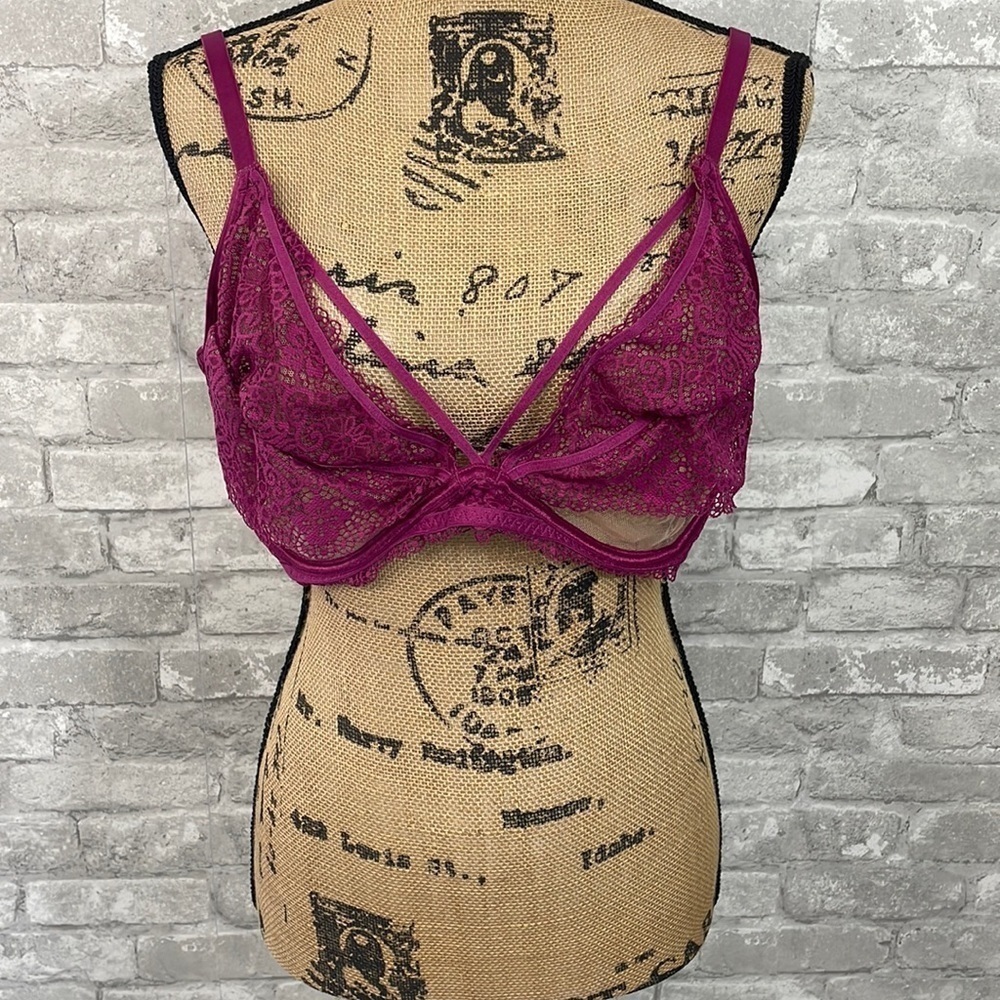 Adore Me Purple Lace Bra